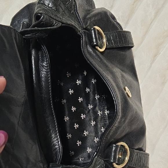 Rebecca Minkoff Black Leather Bag with Silver Accents VINTAGE!!! - Picture 3 of 10